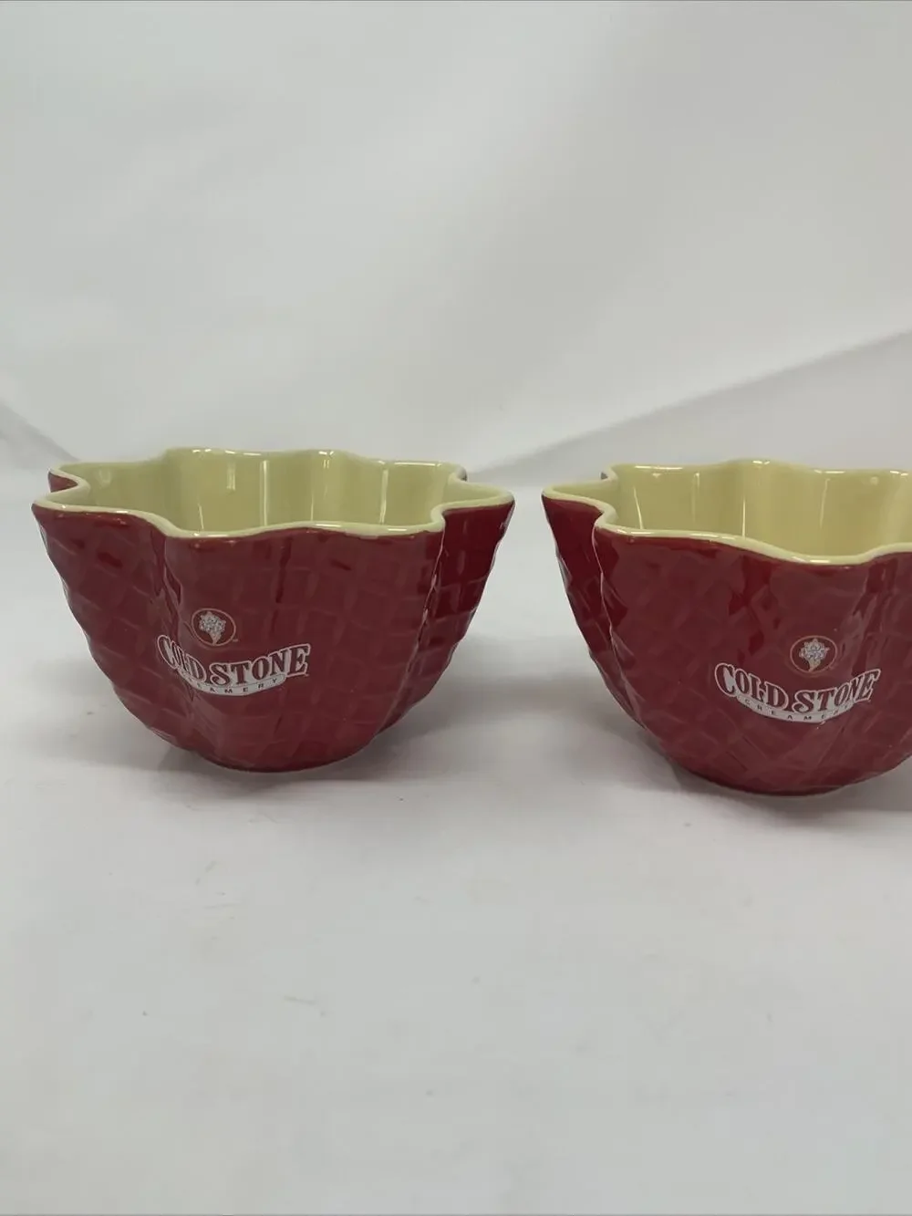 COLD STONE Creamery Waffle Bowls Set Of 2